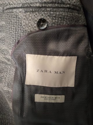 Blazer Zara Man Gris Militar