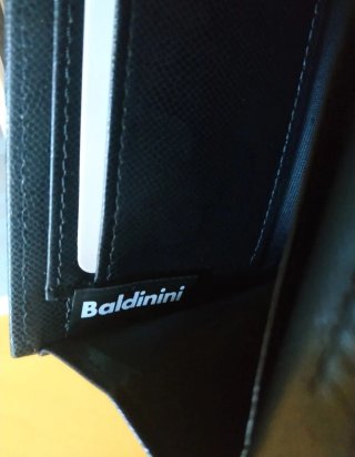 Set Baldinini: Plaid e portafoglio nero