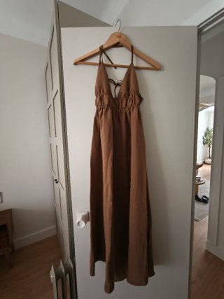Vestido Zara tirantes marrón