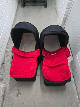 Carro gemelar Easy Twin rojo