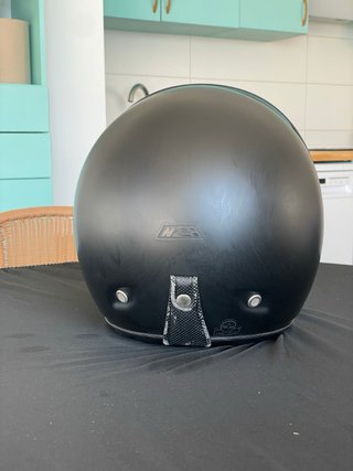 Casco NZI Retro Vintage Negro Café Racer