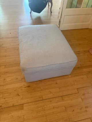 Puf KIVIK Ikea Funda con funda a medida beige