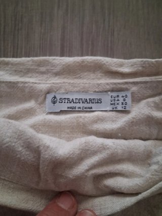 Falda pantalón Stradivarius beige