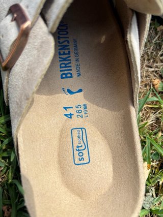 Birkenstock Bege Suede Clogs