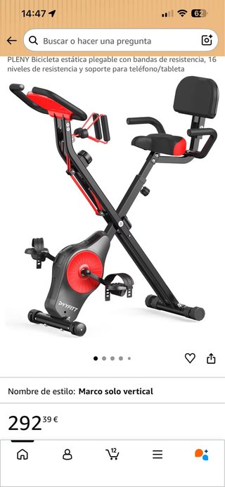 Bicicleta Estática YYFIT Plegable