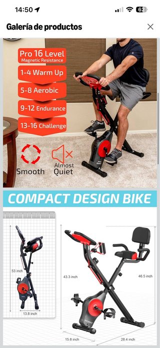 Bicicleta Estática YYFIT Plegable