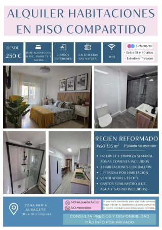 Habitación en piso compartido Albacete
