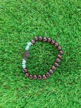 Conjunto 5 pulseras piel y plata