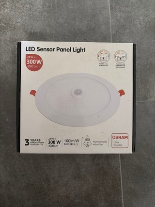 Luz LED Techo Sensor Movimiento 24W