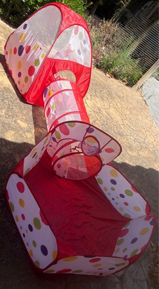 Tienda de campaña infantil con túnel/parque bolas