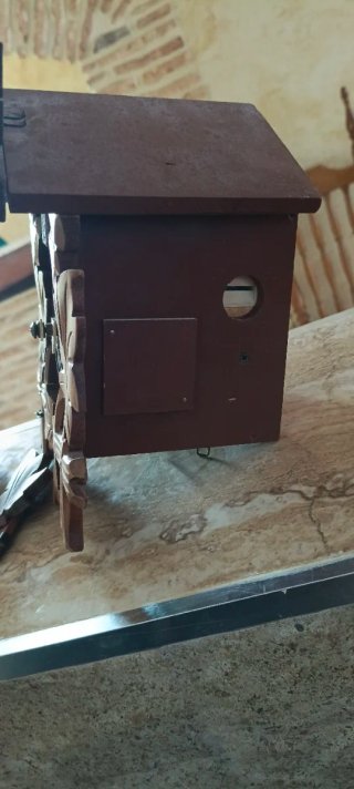 Reloj de cuco madera tallada antiguo