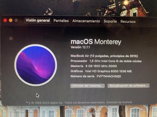 MacBook Air Plata precio negociable