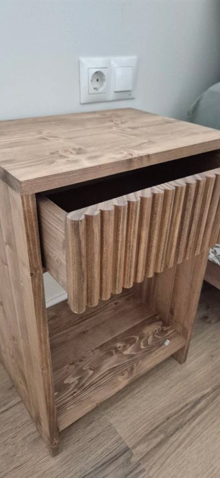 Pack 2 mesitas madera maciza 40x40cm