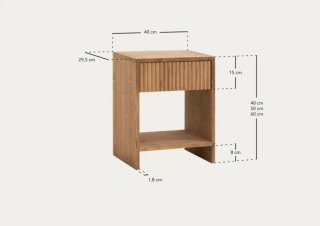 Pack 2 mesitas madera maciza 40x40cm