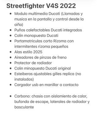 Ducati Streetfighter v4S Negra