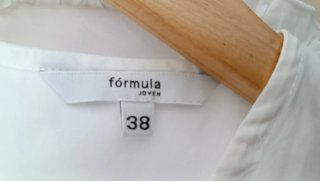 Blusa blanca hombros descubiertos talla M