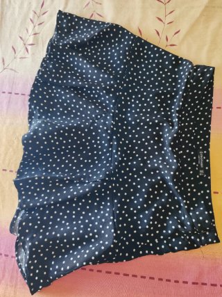 Falda pantalón negra florecitas
