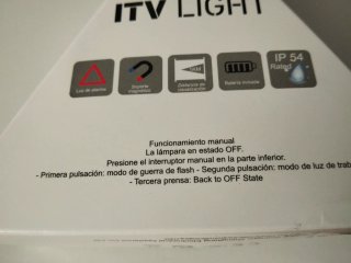 Luz de emergencia ITV LIGHT No homologada 2026