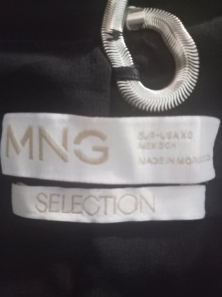 Top Mango Cadena Negro Talla XS
