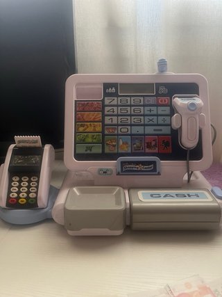 Caja registradora de juguete con accesorios