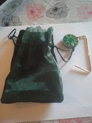 Gancio borsa da tavolo Anna Biblo verde.