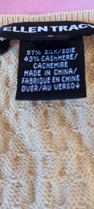 Ellen Tracy Jersey Seda y Cachemira Talla S