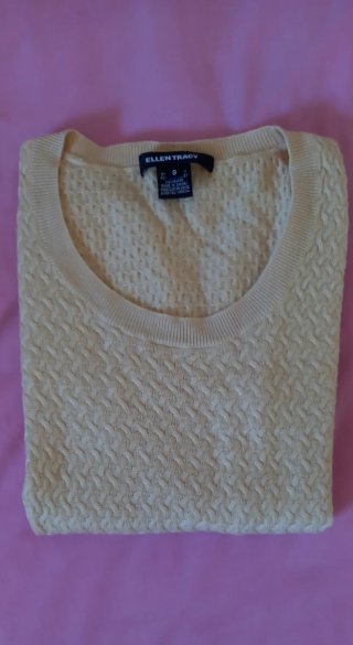 Ellen Tracy Jersey Seda y Cachemira Talla S