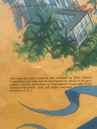 Mapa Disneyland 1968 Cuidado aunque con señales ,