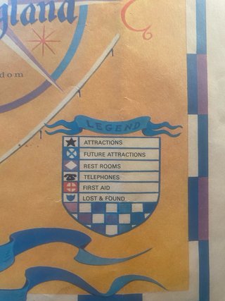 Mapa Disneyland 1968 Cuidado aunque con señales ,