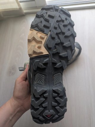 Zapatillas Salomon Senderismo Beige/Verde