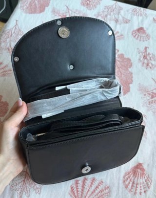 Borsa Diesel nera con logo ovale