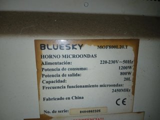 Microondas Bluesky Beige