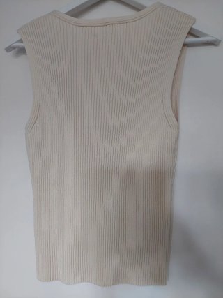 Chaleco de punto H&M botones beige Talla M