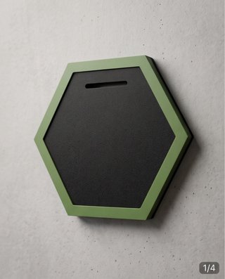 Soporte Hexagonal Negro para Medallas