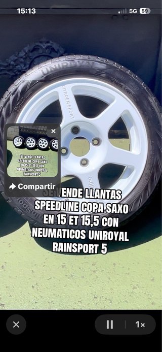 Llantas Speedline Copa Saxo 15 ET 15.5