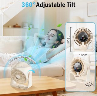 Ventilatore portatile ricaricabile 5000mAh 5 velocità