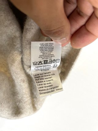 Jersey Lacoste Mujer Lana Virgen Media Cremallera