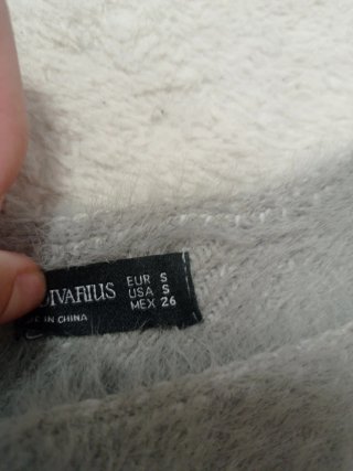 Camiseta tirantes peluda gris mujer XS