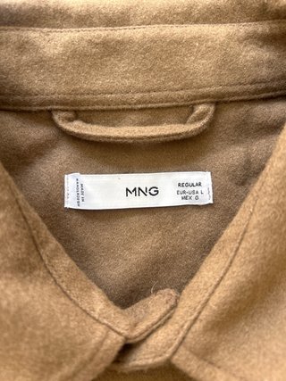 Camisa Mango Marrón Hombre