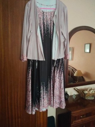 Conjunto vestido y chaqueta fiesta