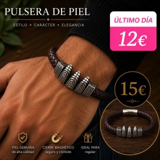 Pulsera de piel para hombre