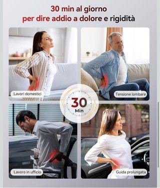 Cuscino Lombare Massaggiante Luce Rossa