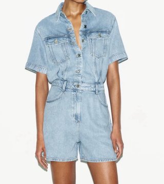Mono denim fluido corto