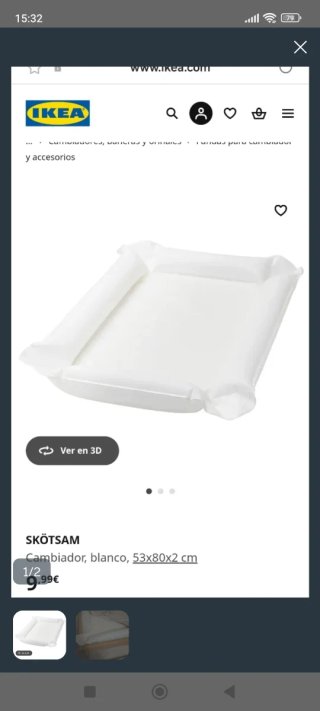 Cambiador inflable SKÖTSAM IKEA