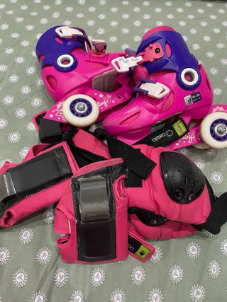Patines Oxelo Talla 26-28 Ajustables Rosa