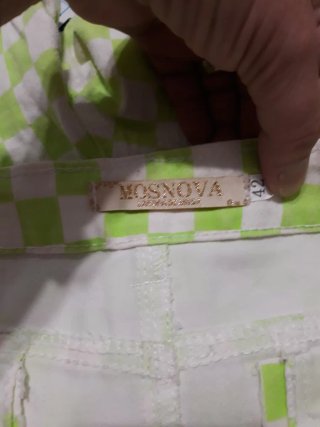 Pantalón corto Mosnova cuadros verde y blanco