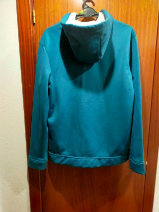 Sudadera Trango con cremallera azul verdoso