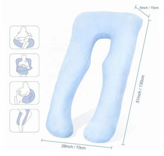 Almohada Maternidad Forma U Azul