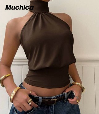Camiseta sin mangas con espalda descubierta
