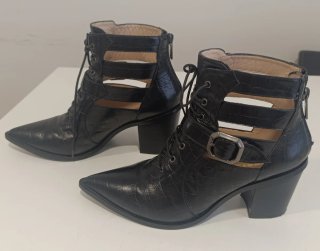 Botines Lodi Piel Negro Talla 38